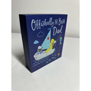 Clementine Offishally The Best Dad Canvas Print 6” X 7”